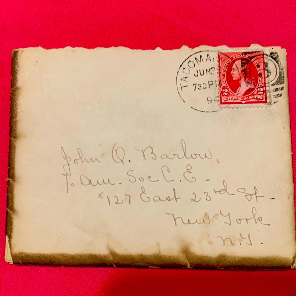Rare 1894 postage / two cent stamp on the envelope, rare rare.